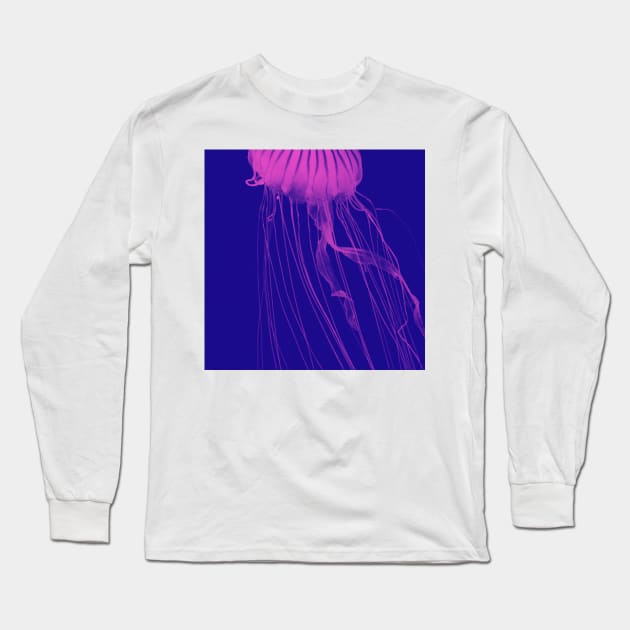 Fuchsia Glowing Jelly Fish Long Sleeve T-Shirt by AJDesignsstuff